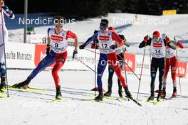 11.02.2023, Schonach, Germany (GER): Matteo Baud (FRA), Laurent Muhlethaler (FRA), Terence Weber (GER), (l-r)  - FIS world cup nordic combined men, individual gundersen HS100/10km, Schonach (GER). www.nordicfocus.com. © Volk/NordicFocus. Every downloaded picture is fee-liable.