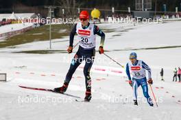 12.02.2023, Schonach, Germany (GER): Pirmin Maier (GER), Eero Hirvonen (FIN), (l-r)  - FIS world cup nordic combined men, individual gundersen HS100/10km, Schonach (GER). www.nordicfocus.com. © Volk/NordicFocus. Every downloaded picture is fee-liable.