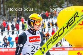 12.02.2023, Schonach, Germany (GER): Aaron Kostner (ITA) - FIS world cup nordic combined men, individual gundersen HS100/10km, Schonach (GER). www.nordicfocus.com. © Volk/NordicFocus. Every downloaded picture is fee-liable.