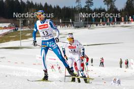 12.02.2023, Schonach, Germany (GER): Ilkka Herola (FIN), Espen Andersen (NOR), (l-r)  - FIS world cup nordic combined men, individual gundersen HS100/10km, Schonach (GER). www.nordicfocus.com. © Volk/NordicFocus. Every downloaded picture is fee-liable.