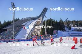 11.03.2022, Oslo, Norway (NOR): Stefan Rettenegger (AUT), Julian Schmid (GER), Johannes Lamparter (AUT), (l-r)  - FIS world cup nordic combined men, individual gundersen HS134/10km, Oslo (NOR). www.nordicfocus.com. © Thibaut/NordicFocus. Every downloaded picture is fee-liable.