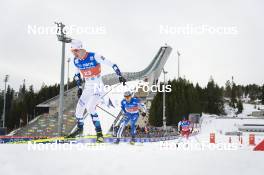 12.03.2022, Oslo, Norway (NOR): Andreas Skoglund (NOR), Terence Weber (GER), (l-r)  - FIS world cup nordic combined men, individual gundersen HS134/10km, Oslo (NOR). www.nordicfocus.com. © Thibaut/NordicFocus. Every downloaded picture is fee-liable.