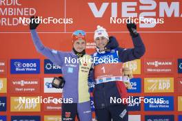 12.03.2022, Oslo, Norway (NOR): Eric Frenzel (GER), Jarl Magnus Riiber (NOR), (l-r)  - FIS world cup nordic combined men, individual gundersen HS134/10km, Oslo (NOR). www.nordicfocus.com. © Thibaut/NordicFocus. Every downloaded picture is fee-liable.