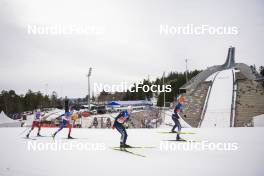 12.03.2022, Oslo, Norway (NOR): Martin Fritz (AUT), Laurent Muhlethaler (FRA), Vinzenz Geiger (GER), Julian Schmid (GER), (l-r)  - FIS world cup nordic combined men, individual gundersen HS134/10km, Oslo (NOR). www.nordicfocus.com. © Thibaut/NordicFocus. Every downloaded picture is fee-liable.
