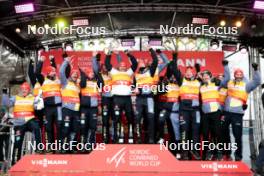 26.03.2023, Lahti, Finland (FIN): Johannes Rydzek (GER), Jakob Lange (GER), Julian Schmid (GER), Manuel Faisst (GER), Vinzenz Geiger (GER), Terence Weber (GER), Eric Frenzel (GER), (l-r)  - FIS world cup nordic combined men, cups, Lahti (FIN). www.nordicfocus.com. © Modica/NordicFocus. Every downloaded picture is fee-liable.