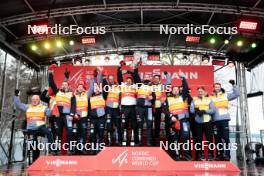 26.03.2023, Lahti, Finland (FIN): Johannes Rydzek (GER), Jakob Lange (GER), Julian Schmid (GER), Manuel Faisst (GER), Vinzenz Geiger (GER), Terence Weber (GER), Eric Frenzel (GER), (l-r)  - FIS world cup nordic combined men, cups, Lahti (FIN). www.nordicfocus.com. © Modica/NordicFocus. Every downloaded picture is fee-liable.