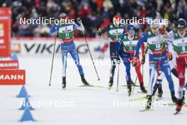 25.03.2023, Lahti, Finland (FIN): Ilkka Herola (FIN), Terence Weber (GER), Laurent Muhlethaler (FRA), (l-r)  - FIS world cup nordic combined men, individual gundersen HS130/10km, Lahti (FIN). www.nordicfocus.com. © Thibaut/NordicFocus. Every downloaded picture is fee-liable.