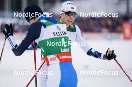 25.03.2023, Lahti, Finland (FIN): Kristjan Ilves (EST), Jarl Magnus Riiber (NOR), (l-r)  - FIS world cup nordic combined men, individual gundersen HS130/10km, Lahti (FIN). www.nordicfocus.com. © Thibaut/NordicFocus. Every downloaded picture is fee-liable.