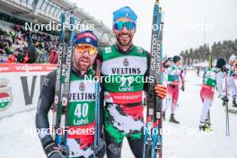26.03.2023, Lahti, Finland (FIN): Alessandro Pittin (ITA), Raffaele Buzzi (ITA), (l-r)  - FIS world cup nordic combined men, individual gundersen HS130/10km, Lahti (FIN). www.nordicfocus.com. © Modica/NordicFocus. Every downloaded picture is fee-liable.