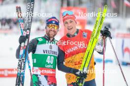 26.03.2023, Lahti, Finland (FIN): Alessandro Pittin (ITA), Eric Frenzel (GER), (l-r)  - FIS world cup nordic combined men, individual gundersen HS130/10km, Lahti (FIN). www.nordicfocus.com. © Modica/NordicFocus. Every downloaded picture is fee-liable.