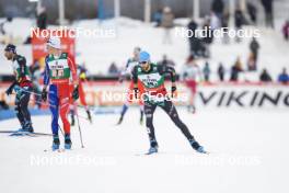 24.03.2023, Lahti, Finland (FIN): Antoine Gerard (FRA), Raffaele Buzzi (ITA), (l-r)  - FIS world cup nordic combined men, team sprint HS130/2x7.5km, Lahti (FIN). www.nordicfocus.com. © Thibaut/NordicFocus. Every downloaded picture is fee-liable.