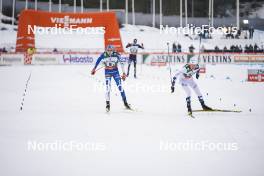 24.03.2023, Lahti, Finland (FIN): Eero Hirvonen (FIN), Andreas Skoglund (NOR), (l-r)  - FIS world cup nordic combined men, team sprint HS130/2x7.5km, Lahti (FIN). www.nordicfocus.com. © Thibaut/NordicFocus. Every downloaded picture is fee-liable.