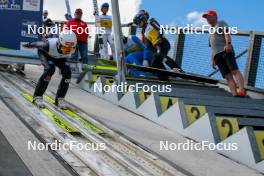 26.08.2023, Oberwiesenthal, Germany (GER): Richard Stenzel (GER) - FIS Nordic Combined Summer Grand Prix men and women, individual gundersen HS105/10km men, Oberwiesenthal (GER). www.nordicfocus.com. © Volk/NordicFocus. Every downloaded picture is fee-liable.