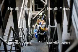 26.08.2023, Oberwiesenthal, Germany (GER): Richard Stenzel (GER), Simon Mach (GER), (l-r)  - FIS Nordic Combined Summer Grand Prix men and women, individual gundersen HS105/10km men, Oberwiesenthal (GER). © Sandra Volk for NordicFocus