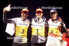 26.08.2023, Oberwiesenthal, Germany (GER): Johannes Rydzek (GER), Julian Schmid (GER), (l-r) - FIS Nordic Combined Summer Grand Prix men and women, individual gundersen HS105/10km men, Oberwiesenthal (GER). © Sandra Volk for NordicFocus