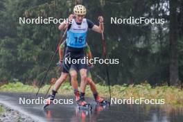 27.08.2023, Oberwiesenthal, Germany (GER): Stephen Schumann (USA) - FIS Nordic Combined Summer Grand Prix men and women, mixed team sprint, Oberwiesenthal (GER). www.nordicfocus.com. © Volk/NordicFocus. Every downloaded picture is fee-liable.
