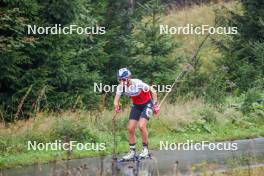 27.08.2023, Oberwiesenthal, Germany (GER): Greta Pinzani (ITA) - FIS Nordic Combined Summer Grand Prix men and women, mixed team sprint, Oberwiesenthal (GER). www.nordicfocus.com. © Volk/NordicFocus. Every downloaded picture is fee-liable.