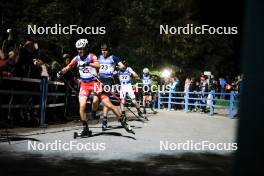 30.08.2023, Oberstdorf, Germany (GER): Florian Kolb (AUT), Perttu Reponen (FIN), (l-r)  - FIS Nordic Combined Summer Grand Prix men and women, individual gundersen HS137/10km women, Oberwiesenthal (GER). www.nordicfocus.com. © Volk/NordicFocus. Every downloaded picture is fee-liable.