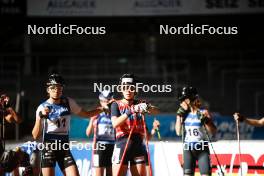 30.08.2023, Oberstdorf, Germany (GER): Lena Brocard (FRA), Ida Marie Hagen (NOR), (l-r)  - FIS Nordic Combined Summer Grand Prix men and women, individual gundersen HS105/5km women, Oberwiesenthal (GER). www.nordicfocus.com. © Volk/NordicFocus. Every downloaded picture is fee-liable.
