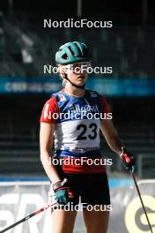30.08.2023, Oberstdorf, Germany (GER): Alexa Brabec (USA) - FIS Nordic Combined Summer Grand Prix men and women, individual gundersen HS105/5km women, Oberwiesenthal (GER). www.nordicfocus.com. © Volk/NordicFocus. Every downloaded picture is fee-liable.