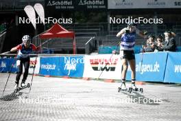 30.08.2023, Oberstdorf, Germany (GER): Anju Nakamura (JPN), Svenja Wuerth (GER), (l-r)  - FIS Nordic Combined Summer Grand Prix men and women, individual gundersen HS105/5km women, Oberwiesenthal (GER). www.nordicfocus.com. © Volk/NordicFocus. Every downloaded picture is fee-liable.