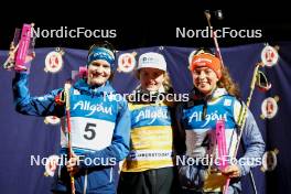 30.08.2023, Oberstdorf, Germany (GER): Ema Volavsek (SLO), Gyda Westvold Hansen (NOR), Nathalie Armbruster (GER), (l-r) - FIS Nordic Combined Summer Grand Prix men and women, individual gundersen HS105/5km women, Oberwiesenthal (GER). www.nordicfocus.com. © Volk/NordicFocus. Every downloaded picture is fee-liable.