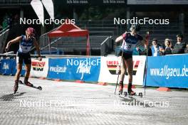 30.08.2023, Oberstdorf, Germany (GER): Nathalie Armbruster (GER), Ema Volavsek (SLO), (l-r)  - FIS Nordic Combined Summer Grand Prix men and women, individual gundersen HS105/5km women, Oberwiesenthal (GER). www.nordicfocus.com. © Volk/NordicFocus. Every downloaded picture is fee-liable.