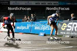 30.08.2023, Oberstdorf, Germany (GER): Anju Nakamura (JPN), Svenja Wuerth (GER), (l-r)  - FIS Nordic Combined Summer Grand Prix men and women, individual gundersen HS105/5km women, Oberwiesenthal (GER). www.nordicfocus.com. © Volk/NordicFocus. Every downloaded picture is fee-liable.