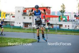 02.09.2023, Villach, Austria (AUT): Domenico Mariotti (ITA) - FIS Nordic Combined Summer Grand Prix men and women, compact sprint HS98/7.5km men, Villach (AUT). www.nordicfocus.com. © Volk/NordicFocus. Every downloaded picture is fee-liable.
