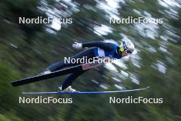 02.09.2023, Villach, Austria (AUT): Vid Vrhovnik (SLO) - FIS Nordic Combined Summer Grand Prix men and women, compact sprint HS98/7.5km men, Villach (AUT). www.nordicfocus.com. © Volk/NordicFocus. Every downloaded picture is fee-liable.