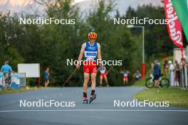 02.09.2023, Villach, Austria (AUT): Franz-Josef Rehrl (AUT) - FIS Nordic Combined Summer Grand Prix men and women, compact sprint HS98/7.5km men, Villach (AUT). www.nordicfocus.com. © Volk/NordicFocus. Every downloaded picture is fee-liable.
