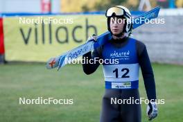 01.09.2023, Villach, Austria (AUT): Niklas Malacinski (USA) - FIS Nordic Combined Summer Grand Prix men and women, training, compact sprint HS98/7.5km men, Villach (AUT). www.nordicfocus.com. © Volk/NordicFocus. Every downloaded picture is fee-liable.