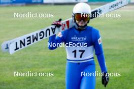 01.09.2023, Villach, Austria (AUT): Jonas Fischbacher (AUT) - FIS Nordic Combined Summer Grand Prix men and women, training, compact sprint HS98/7.5km men, Villach (AUT). www.nordicfocus.com. © Volk/NordicFocus. Every downloaded picture is fee-liable.
