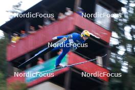 02.09.2023, Villach, Austria (AUT): Perttu Reponen (FIN) - FIS Nordic Combined Summer Grand Prix men and women, compact sprint HS98/7.5km men, Villach (AUT). www.nordicfocus.com. © Volk/NordicFocus. Every downloaded picture is fee-liable.