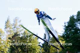 01.09.2023, Villach, Austria (AUT): Jesse Paeaekkoenen (FIN) - FIS Nordic Combined Summer Grand Prix men and women, training, compact sprint HS98/7.5km men, Villach (AUT). www.nordicfocus.com. © Volk/NordicFocus. Every downloaded picture is fee-liable.