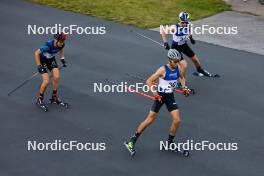 02.09.2023, Villach, Austria (AUT): Eero Hirvonen (FIN) - FIS Nordic Combined Summer Grand Prix men and women, compact sprint HS98/7.5km men, Villach (AUT). www.nordicfocus.com. © Volk/NordicFocus. Every downloaded picture is fee-liable.
