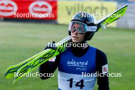 01.09.2023, Villach, Austria (AUT): Severin Reiter (AUT) - FIS Nordic Combined Summer Grand Prix men and women, training, compact sprint HS98/7.5km men, Villach (AUT). www.nordicfocus.com. © Volk/NordicFocus. Every downloaded picture is fee-liable.