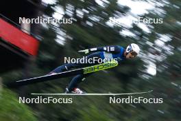 02.09.2023, Villach, Austria (AUT): Laurent Muhlethaler (FRA) - FIS Nordic Combined Summer Grand Prix men and women, compact sprint HS98/7.5km men, Villach (AUT). www.nordicfocus.com. © Volk/NordicFocus. Every downloaded picture is fee-liable.