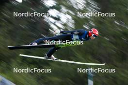 02.09.2023, Villach, Austria (AUT): Terence Weber (GER) - FIS Nordic Combined Summer Grand Prix men and women, compact sprint HS98/7.5km men, Villach (AUT). www.nordicfocus.com. © Volk/NordicFocus. Every downloaded picture is fee-liable.