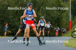 02.09.2023, Villach, Austria (AUT): Fabio Obermeyr (AUT) - FIS Nordic Combined Summer Grand Prix men and women, compact sprint HS98/7.5km men, Villach (AUT). www.nordicfocus.com. © Volk/NordicFocus. Every downloaded picture is fee-liable.