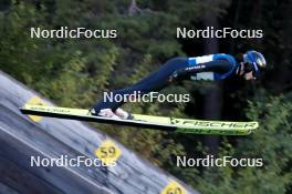 01.09.2023, Villach, Austria (AUT): Christian Frank (GER) - FIS Nordic Combined Summer Grand Prix men and women, training, compact sprint HS98/7.5km men, Villach (AUT). www.nordicfocus.com. © Volk/NordicFocus. Every downloaded picture is fee-liable.
