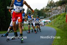 02.09.2023, Villach, Austria (AUT): Benjamin Loomis (USA) - FIS Nordic Combined Summer Grand Prix men and women, compact sprint HS98/7.5km men, Villach (AUT). www.nordicfocus.com. © Volk/NordicFocus. Every downloaded picture is fee-liable.