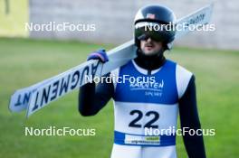 01.09.2023, Villach, Austria (AUT): Grant Andrews (USA) - FIS Nordic Combined Summer Grand Prix men and women, training, compact sprint HS98/7.5km men, Villach (AUT). www.nordicfocus.com. © Volk/NordicFocus. Every downloaded picture is fee-liable.