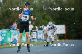 02.09.2023, Villach, Austria (AUT): Simon Mach (GER) - FIS Nordic Combined Summer Grand Prix men and women, compact sprint HS98/7.5km men, Villach (AUT). www.nordicfocus.com. © Volk/NordicFocus. Every downloaded picture is fee-liable.