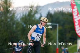02.09.2023, Villach, Austria (AUT): Stephen Schumann (USA) - FIS Nordic Combined Summer Grand Prix men and women, compact sprint HS98/7.5km men, Villach (AUT). www.nordicfocus.com. © Volk/NordicFocus. Every downloaded picture is fee-liable.