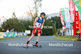02.09.2023, Villach, Austria (AUT): Stefan Rettenegger (AUT) - FIS Nordic Combined Summer Grand Prix men and women, compact sprint HS98/7.5km men, Villach (AUT). www.nordicfocus.com. © Volk/NordicFocus. Every downloaded picture is fee-liable.
