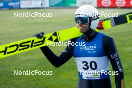 01.09.2023, Villach, Austria (AUT): Aaron Kostner (ITA) - FIS Nordic Combined Summer Grand Prix men and women, training, compact sprint HS98/7.5km men, Villach (AUT). www.nordicfocus.com. © Volk/NordicFocus. Every downloaded picture is fee-liable.