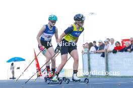 02.09.2023, Villach, Austria (AUT): Ema Volavsek (SLO), Gyda Westvold Hansen (NOR), (l-r)  - FIS Nordic Combined Summer Grand Prix men and women, compact sprint HS98/5km women, Villach (AUT). www.nordicfocus.com. © Volk/NordicFocus. Every downloaded picture is fee-liable.