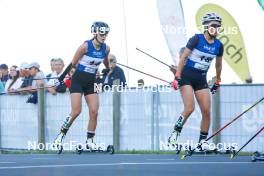 02.09.2023, Villach, Austria (AUT): Lisa Hirner (AUT), Anju Nakamura (JPN), (l-r)  - FIS Nordic Combined Summer Grand Prix men and women, compact sprint HS98/5km women, Villach (AUT). www.nordicfocus.com. © Volk/NordicFocus. Every downloaded picture is fee-liable.