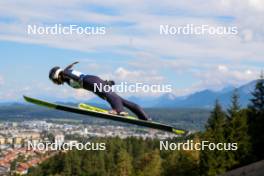 01.09.2023, Villach, Austria (AUT): Ronja Loh (GER) - FIS Nordic Combined Summer Grand Prix men and women, training, compact sprint HS98/5km women, Villach (AUT). www.nordicfocus.com. © Volk/NordicFocus. Every downloaded picture is fee-liable.